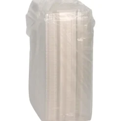 Hot 6.5 in. x 2.25 in. x 2.75 in. Plastic Hinged Lid Hot Dog Container - Clear (250/Carton) Tabletop And Serveware