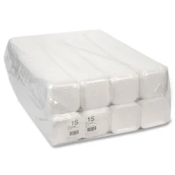 Clearance 5.1 in. x 5.1 in. x 0.65 in. #1S Foam Supermarket Tray - White (1000/Carton) Tabletop And Serveware