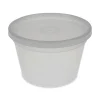 Clearance 2 in. x 2 in. x 2 in. 16 oz. Newspring DELItainer Microwavable Plastic Container - Clear (240/Carton) Tabletop And Serveware