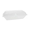 Best 9.75 in. x 5 in. x 3.25 in. Foam Hinged Lid Containers - White (560/Carton) Tabletop And Serveware
