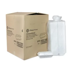 Best 9.75 in. x 5 in. x 3.25 in. Foam Hinged Lid Containers - White (560/Carton) Tabletop And Serveware