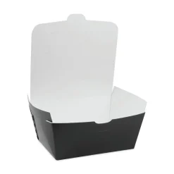 Hot 66 oz 6.5 x 4.5 x 3.25 EarthChoice OneBox Paper Box - Black (160/Carton) Tabletop And Serveware