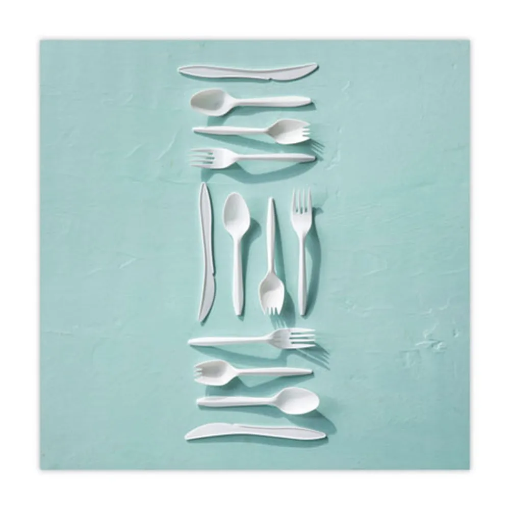 Discount Fieldware Mediumweight Spork Cutlery - White (1,000/Carton) Tabletop And Serveware