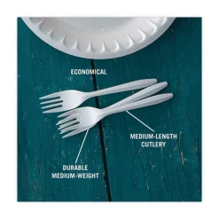 Sale Fieldware Mediumweight Fork Cutlery - White (1,000/Carton) Tabletop And Serveware