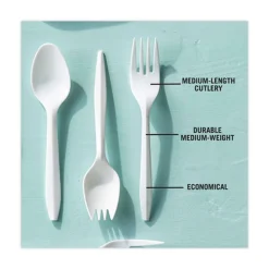 Sale Fieldware Mediumweight Fork Cutlery - White (1,000/Carton) Tabletop And Serveware