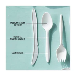 Outlet Fieldware Mediumweight Spoon Cutlery - White (1,000/Carton) Tabletop And Serveware