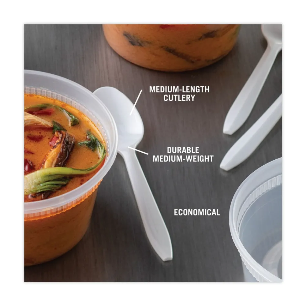 Outlet Fieldware Mediumweight Spoon Cutlery - White (1,000/Carton) Tabletop And Serveware