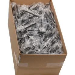 Hot Individually Wrapped Heavyweight Plastic Meadoware Cutlery Fork - Black (1000/Carton) Tabletop And Serveware