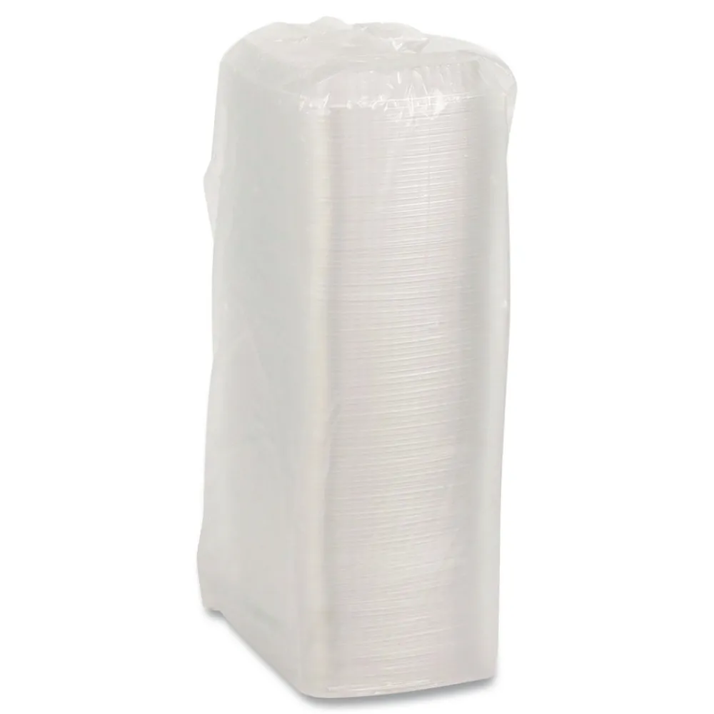 Hot YCI853010000 9 x 7.4 x 1 Showcase Deli Plastic Dome Lid for 3-Compartment 48/64 oz Containers - Clear (220/Carton) Tabletop And Serveware