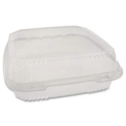 Clearance YCI811100000 Clearview Smartlock 9.22 in. x 8.88 in. x 2.91 in. Hinged Lid Containers - Clear (200/Carton) Tabletop And Serveware