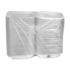 Online YCN808030000 EarthChoice SmartLock 8.31 in. x 8.35 in. x 3.1 in. Microwaveable MFPP 3-Compartment Hinged Lid Containers - White (200/Carton) Tabletop And Serveware