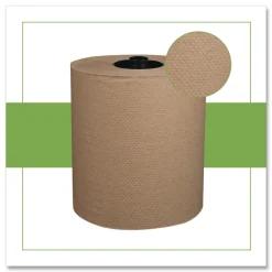 Online 410112 7.9 in. x 700 ft. 1-Ply HyTech Seas Hardwound Kraft Roll Towel - Brown (6/Carton) Cleaning & Janitorial Supplies