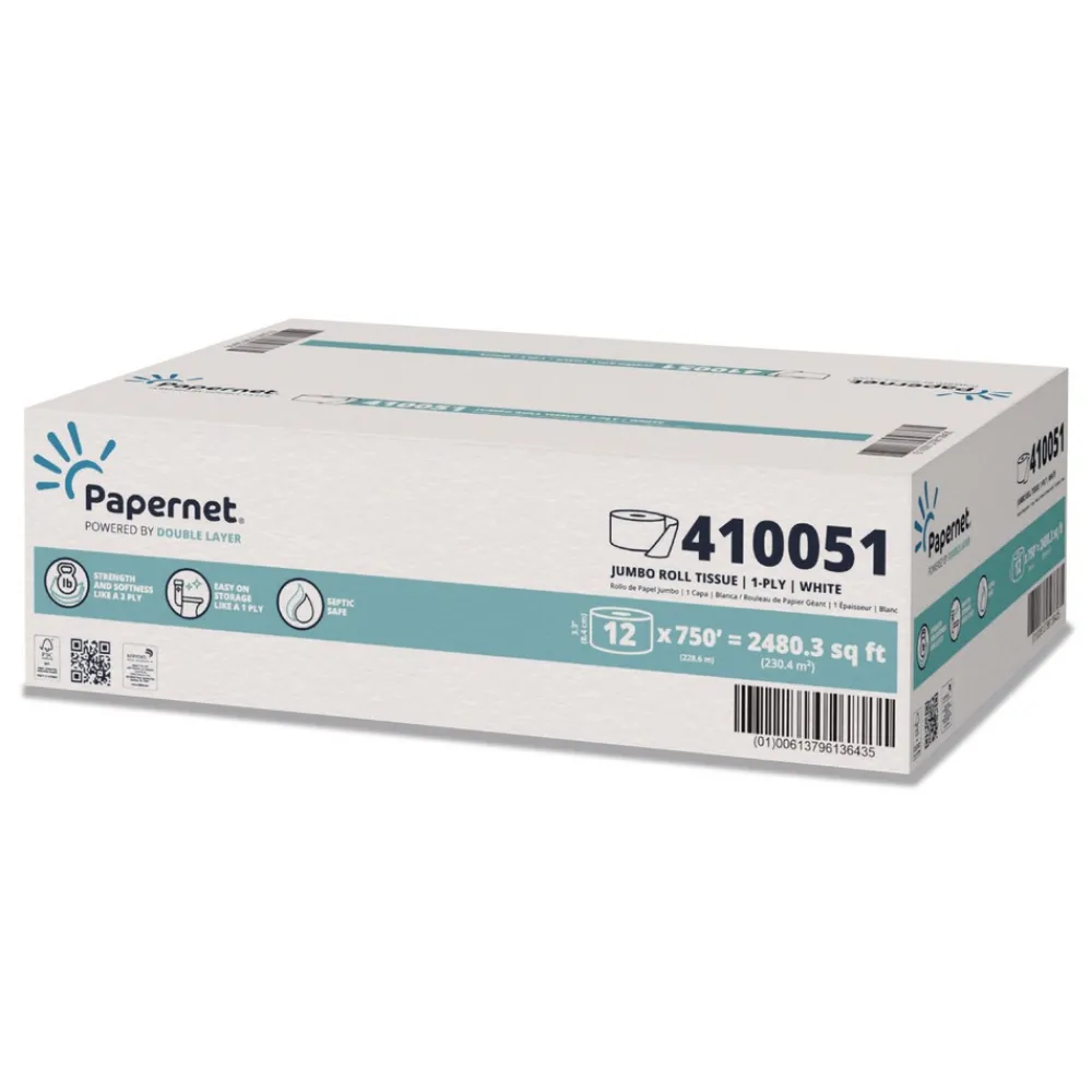 Best 3.3 in. x 750 ft. 1-Ply HyTech Seas Septic Safe Mini JRT - White (6/Carton) Cleaning & Janitorial Supplies