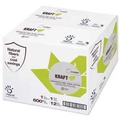 Hot 7.8 in. x 600 ft. 1-Ply Kraft Tech Hardwound Roll Towel - Brown (12/Carton) Cleaning & Janitorial Supplies