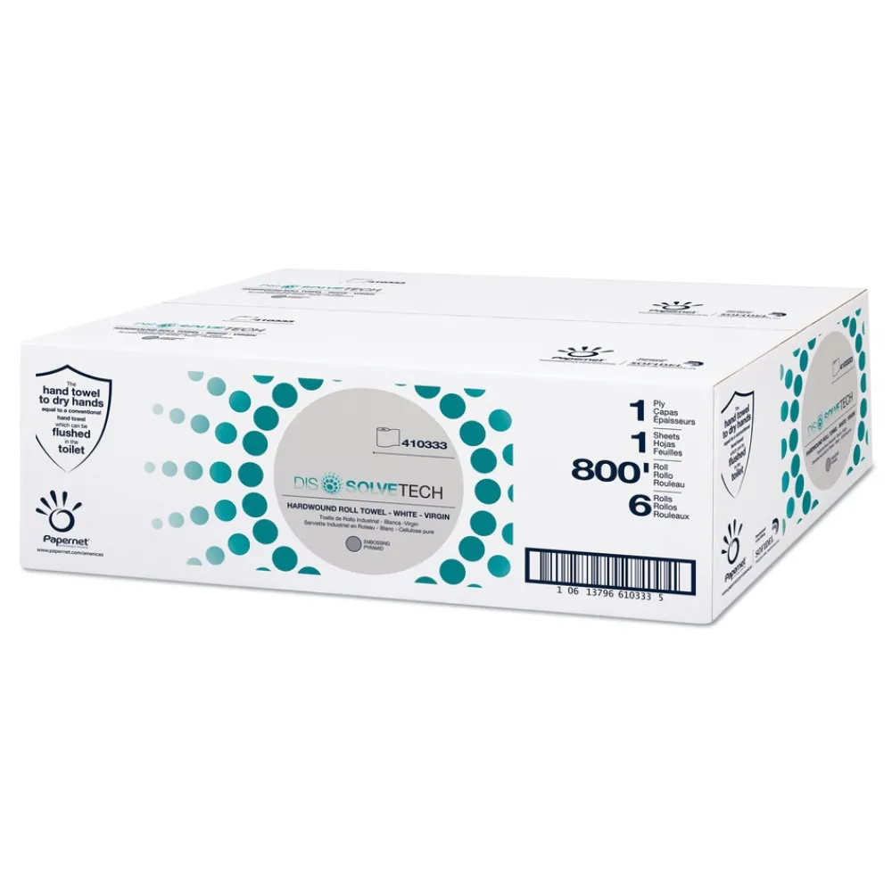 1-Ply 7.8 in. x 800 ft. DissolveTech Paper Towel - White (6/Carton) Paper & Dispensers