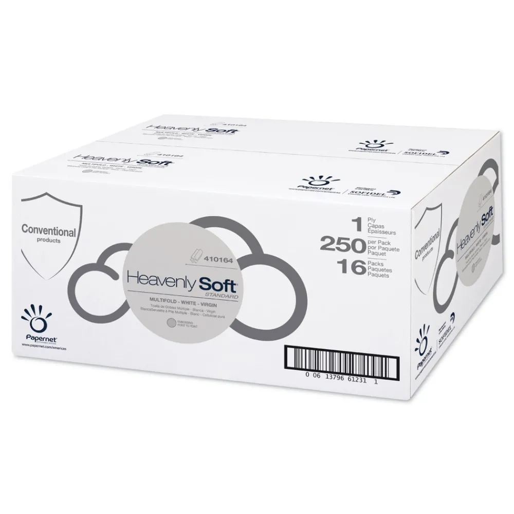 1-Ply 9.49 x 9.25 Heavenly Soft Standard Multi-Fold Towels - White (16/Carton) Cleaning & Janitorial Supplies