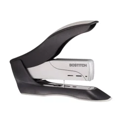 Spring-Powered Premium Heavy-Duty Stapler with 100-Sheet Capacity - Black/Silver Office Staplers & Punches