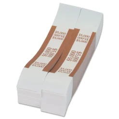 Online 5,000 in 50-Dollar Bills Currency Straps - Brown (1000/Pack) Storage & Organization