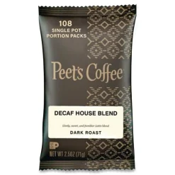 Sale 504913 House Blend 2.5 oz. Frack Pack Decaf Coffee Portion Packs (18/Box) Food And Snacks