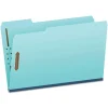 Heavy-Duty Pressboard Folders With Embossed Fasteners, Legal Size, Blue, 25/box Filing & Folders