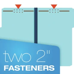 Heavy-Duty Pressboard Folders With Embossed Fasteners, Legal Size, Blue, 25/box Filing & Folders