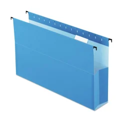 Discount SureHook 3 in. Capacity 1/5-Cut Tabs 1 Section Legal Size Reinforced Extra-Capacity Hanging Box File - Blue (25/Box) Filing & Folders