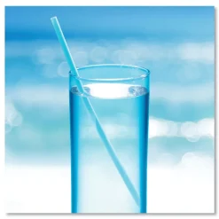 Best 7.75 in. Marine Biodegradable Straws - Ocean Blue (6000/Carton) Tabletop And Serveware