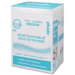 Best 7.75 in. Marine Biodegradable Straws - Ocean Blue (6000/Carton) Tabletop And Serveware