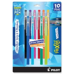 Clearance FriXion ColorSticks Fine 0.7 mm Erasable Gel Pen - Assorted Ink and Barrel Colors (10/Pack) Pens, Pencils & Markers