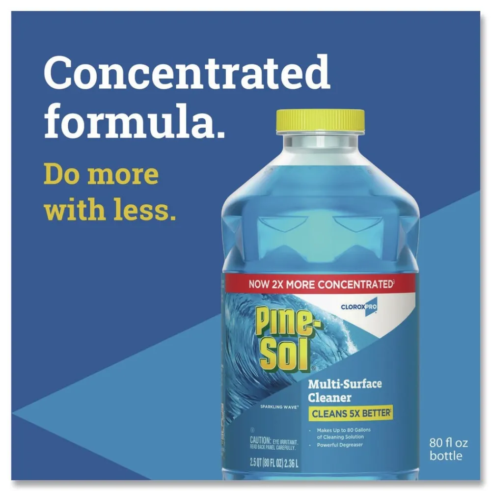 Best 80 oz. CloroxPro Concentrated Multi-Surface Cleaner - Sparkling Wave Scent Cleaning & Janitorial Supplies