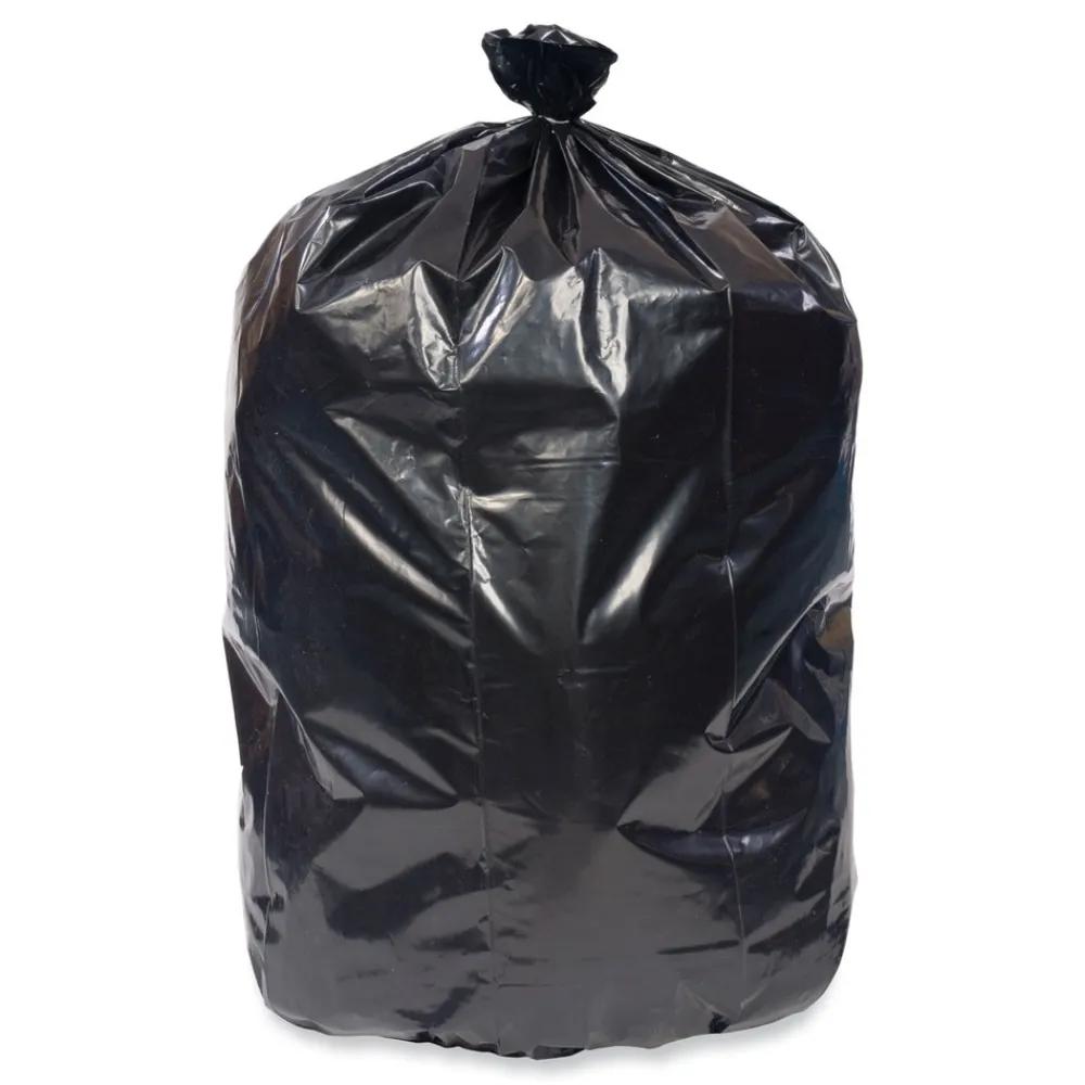 Online 40 in. x 46 in. 1.7 mil 40 gal. Eco Strong Plus Can Liners - Black (100/Carton) Trash & Waste Bins