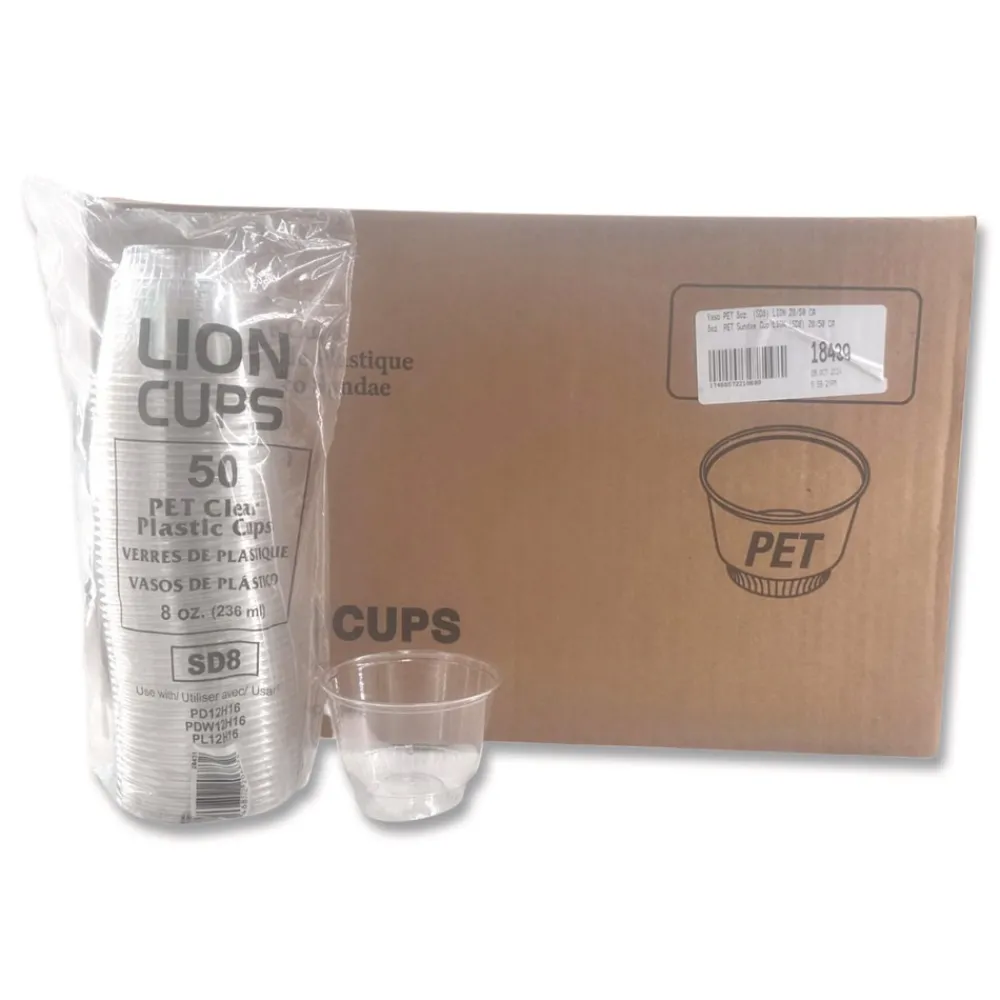 Outlet Plastic Cold Cups, Sundae, 8 oz, Clear, 1,000/Carton Tabletop And Serveware