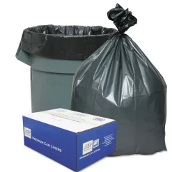 New 1507253 30 in. x 36 in. 30-Gallon 1.35 mil. Can Liners - Gray (100/Carton) Trash & Waste Bins