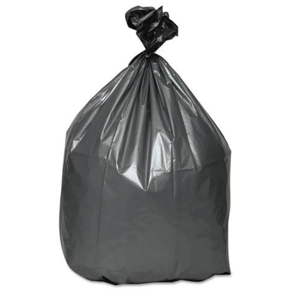 Discount 39 in. x 56 in. 60-Gallon 1.55 mil. Can Liners - Gray (50/Carton) Trash & Waste Bins