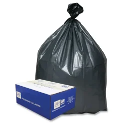 Discount 39 in. x 56 in. 60-Gallon 1.55 mil. Can Liners - Gray (50/Carton) Trash & Waste Bins