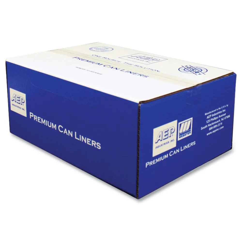 Discount 39 in. x 56 in. 60-Gallon 1.55 mil. Can Liners - Gray (50/Carton) Trash & Waste Bins