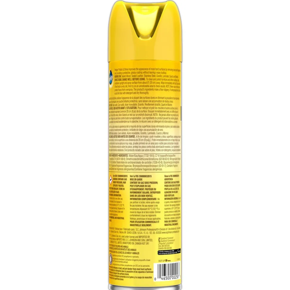 New 14.2 oz. Aerosol Can Furniture Polish - Lemon (6/Carton) Cleaning & Janitorial Supplies