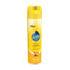 Online 9.7 oz Aerosol Spray Furniture Polish - Orange Clean Scent Cleaning & Janitorial Supplies