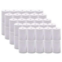 New 2.25 in. x 85 ft. 0.45 in. Core Direct Thermal Printing Paper Rolls - White (50/Carton) Cleaning & Janitorial Supplies