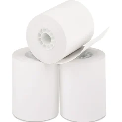 New 2.25 in. x 85 ft. 0.45 in. Core Direct Thermal Printing Paper Rolls - White (50/Carton) Cleaning & Janitorial Supplies
