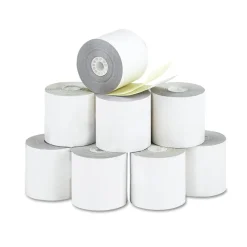 Outlet 2.25 in. x 70 ft. Impact Printing Carbonless Paper Rolls - White/Canary (10/Pack) Cleaning & Janitorial Supplies