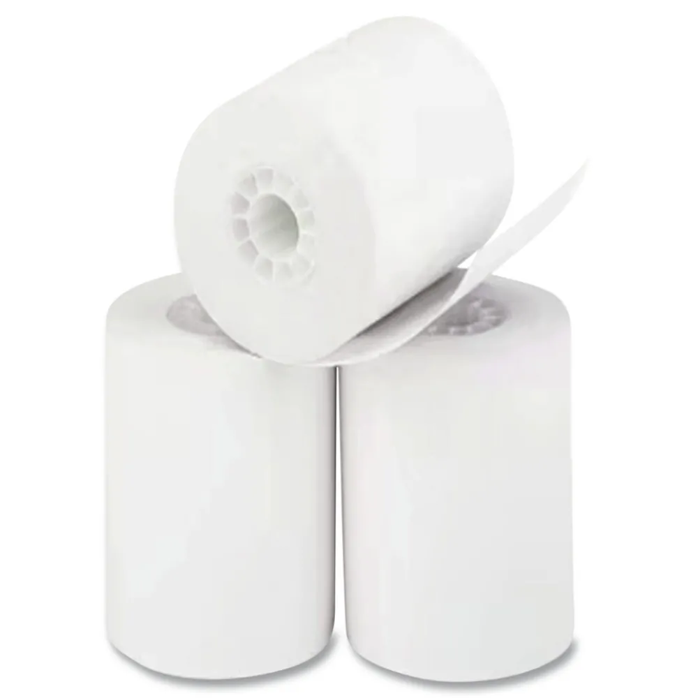 Online 3.25 in. x 243 ft. 1-Ply Impact Bond Paper Rolls - White (4/Pack) Cleaning & Janitorial Supplies