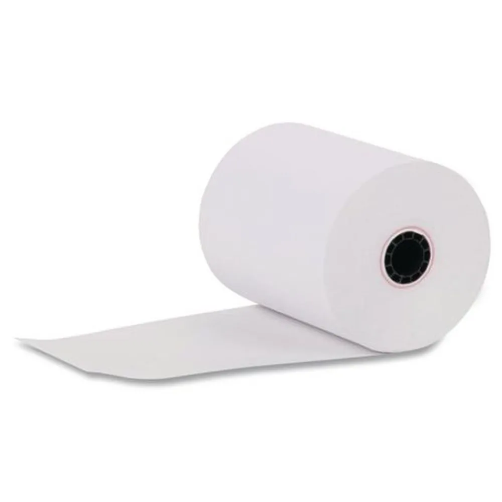Online 3.25 in. x 243 ft. 1-Ply Impact Bond Paper Rolls - White (4/Pack) Cleaning & Janitorial Supplies