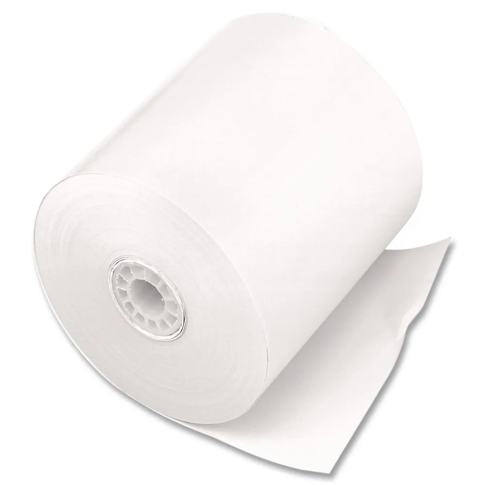 Clearance Direct Thermal Printing 0.45 in. Core 3.13 in. x 290 ft. Paper Rolls - White (50/Carton) Paper & Printables