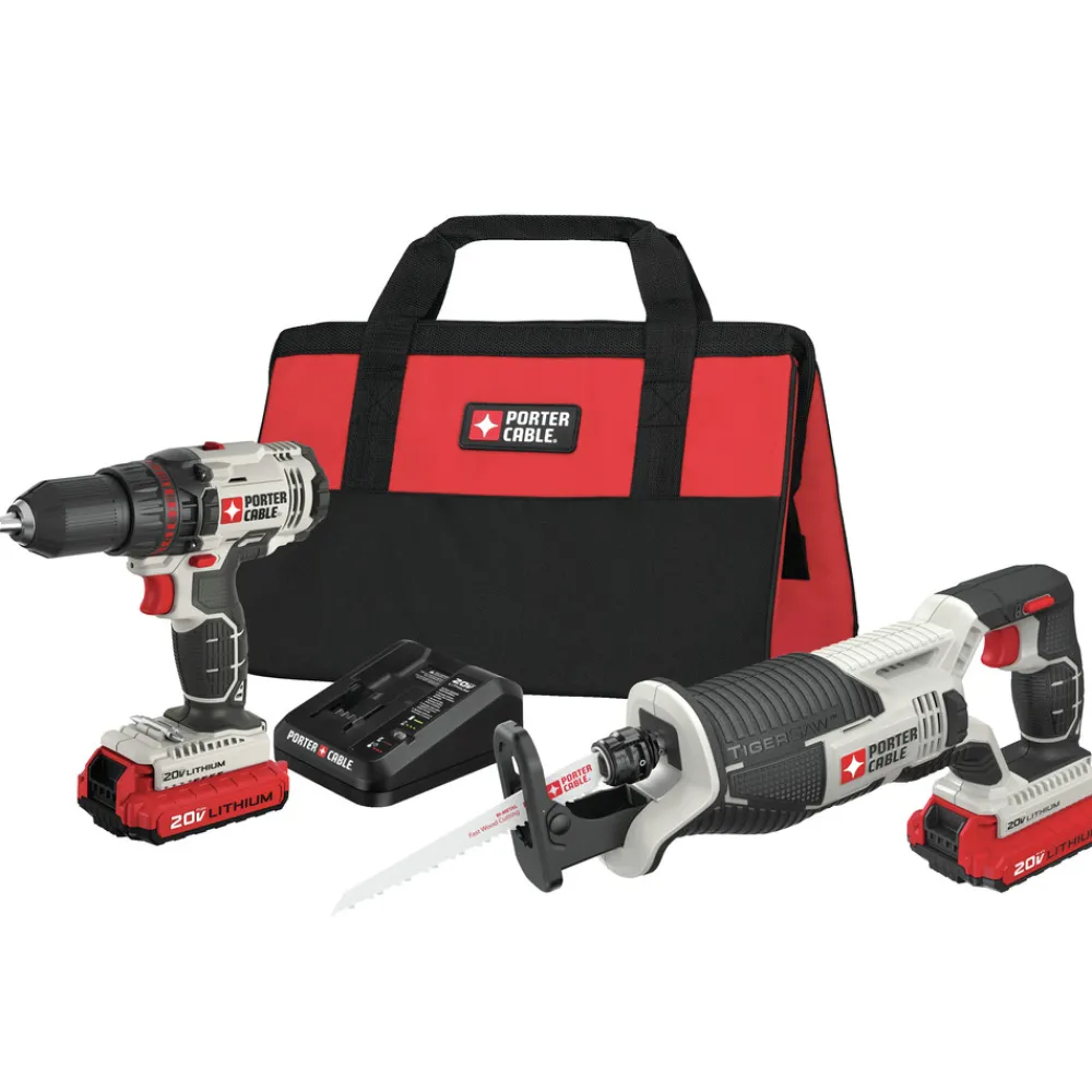 New 20V MAX Cordless Lithium-Ion Drill Driver and Reciprocating Saw Combo Kit Combo Kits