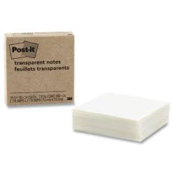 Clearance 3 in. x 3 in. Unruled Note Pads - Transparent (10/Pack) Paper & Printables