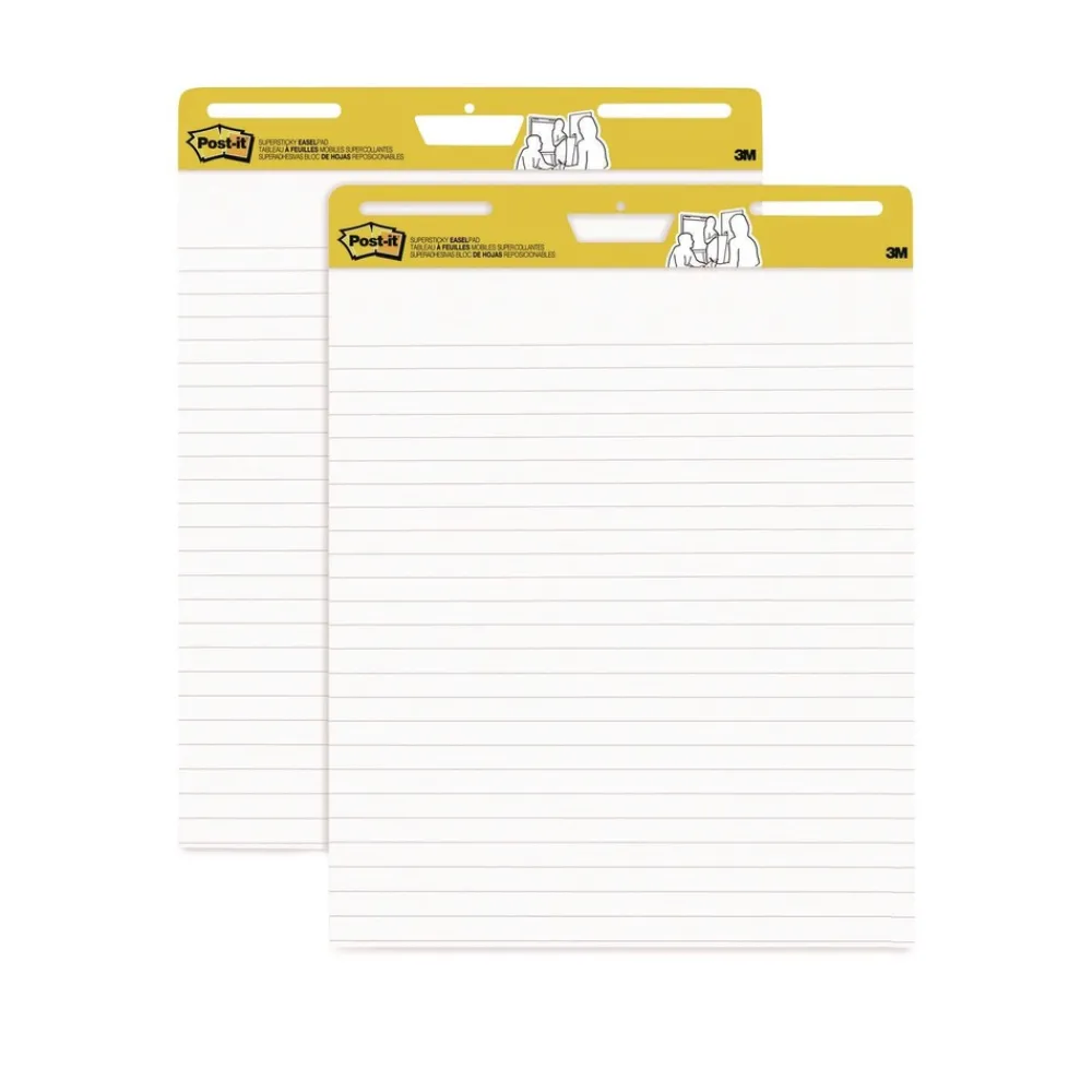Outlet 30 Sheets Presentation Format 1.5-in Rule 25-in x 30-in Vertical-Orientation Self-Stick Easel Pads - White (2/Carton) Paper & Printables