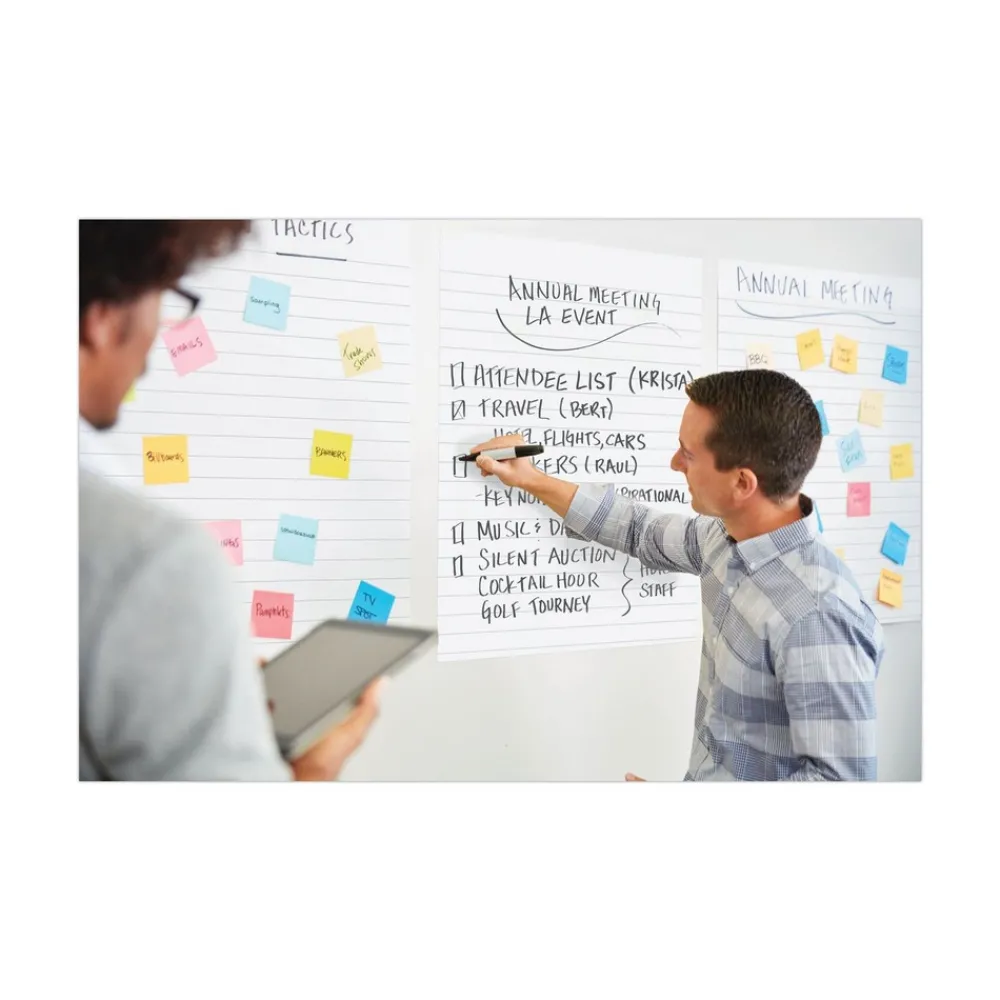 Outlet 30 Sheets Presentation Format 1.5-in Rule 25-in x 30-in Vertical-Orientation Self-Stick Easel Pads - White (2/Carton) Paper & Printables