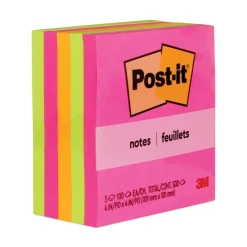 Hot 4 in. x 4 in. Original Pads - Poptimistic Collection Colors (5/Pack) Paper & Printables