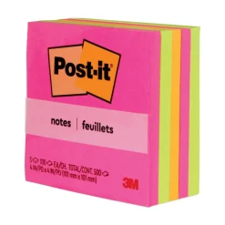 Hot 4 in. x 4 in. Original Pads - Poptimistic Collection Colors (5/Pack) Paper & Printables